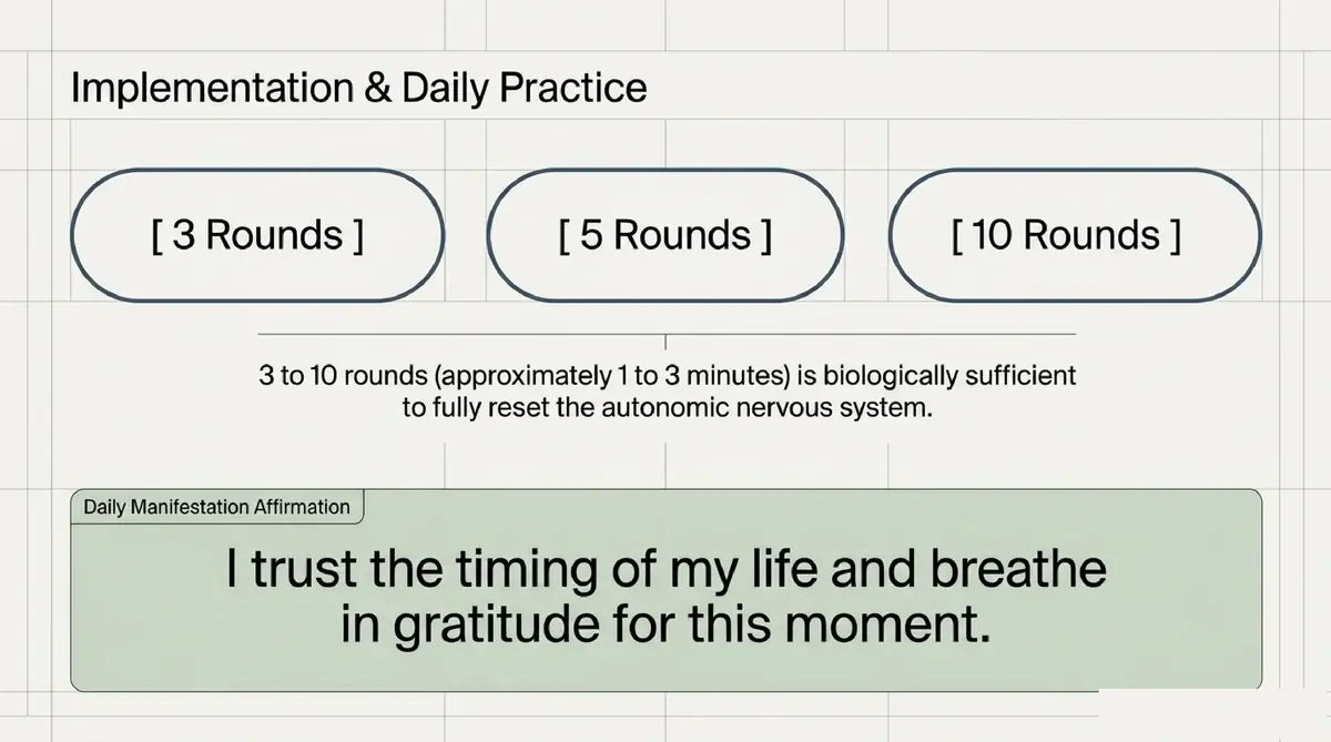 Box Breathing Daily Practice Manifestation Affirmation Infographic 8