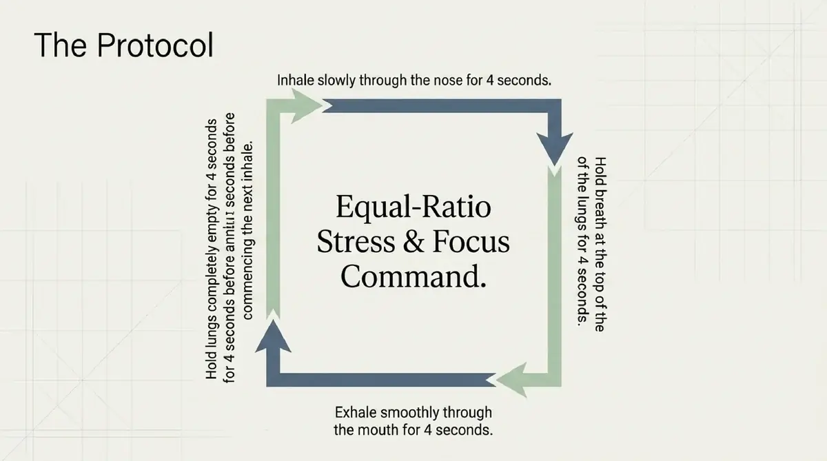 Equal Ratio 4 4 4 4 Box Breathing Protocol Infographic 7