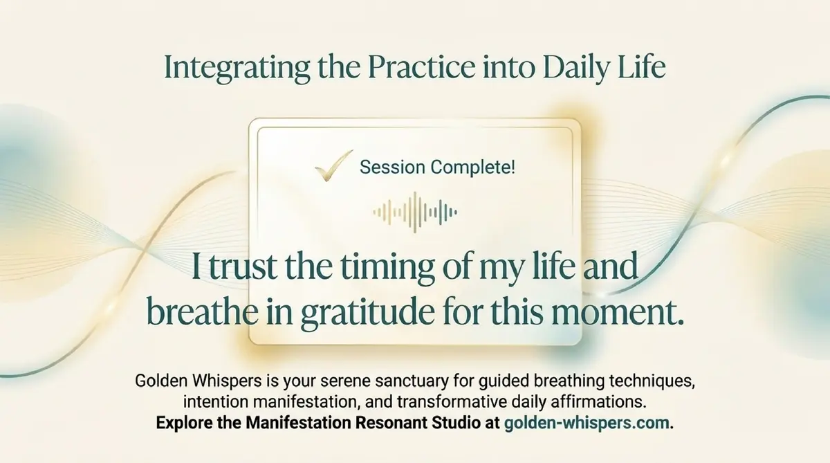 Integrating the Practice into Daily Life Infographic 7