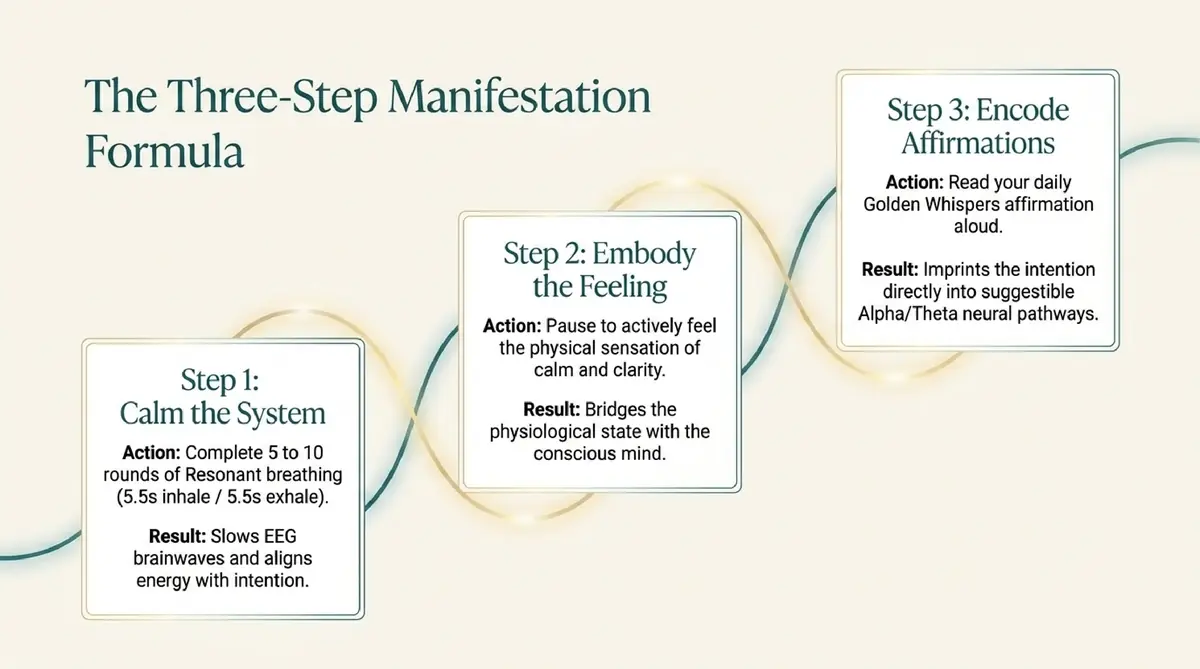 The Three-Step Manifestation Formula Infographic 6