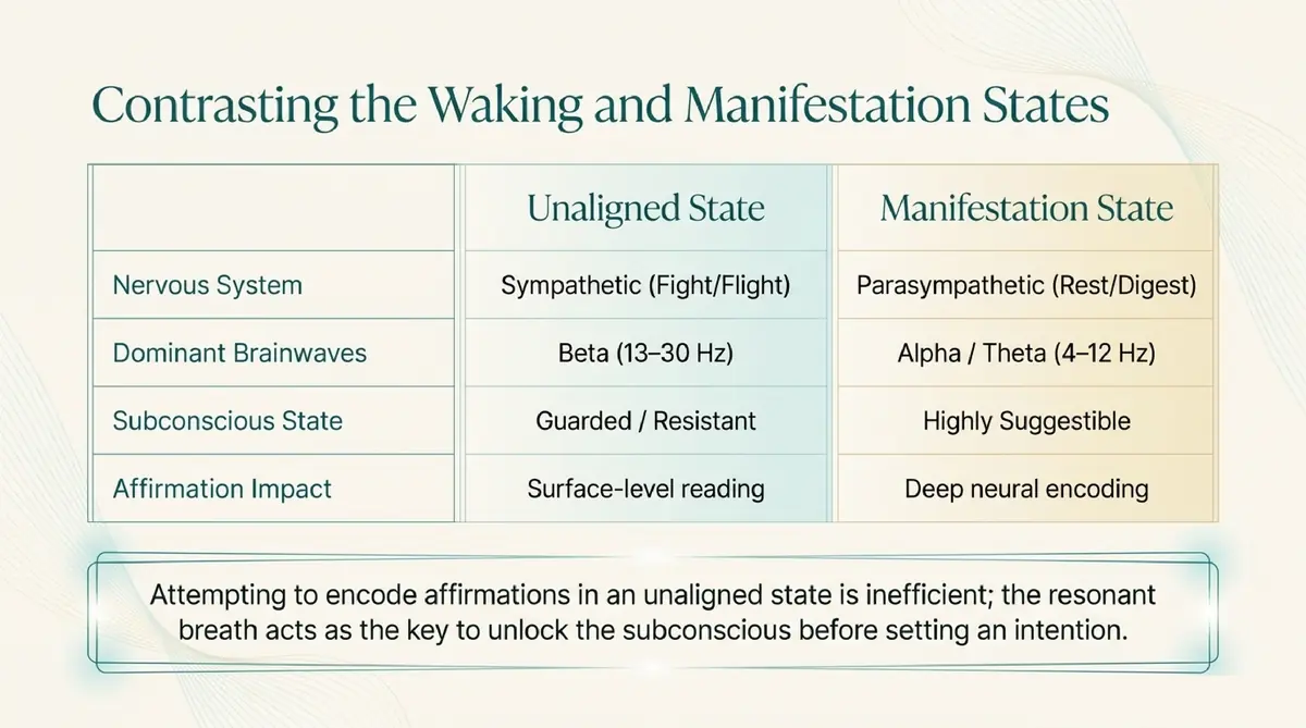 Contrasting the Waking and Manifestation States Infographic 5