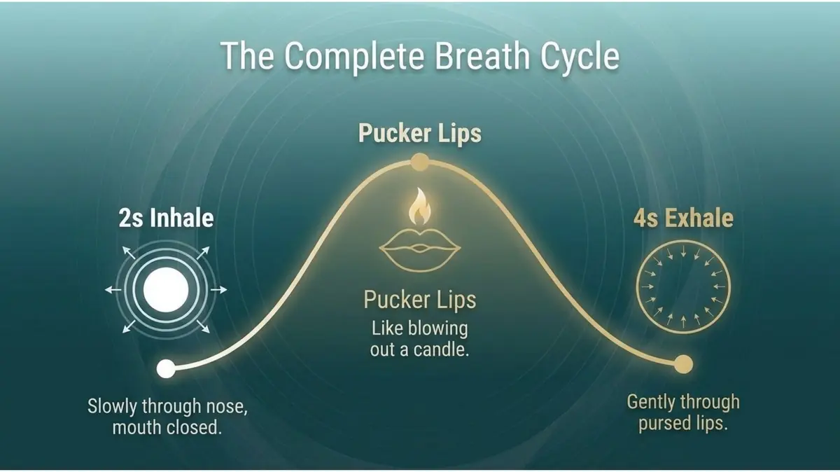 Complete Pursed Lip Breath Cycle Diagram Infographic 11