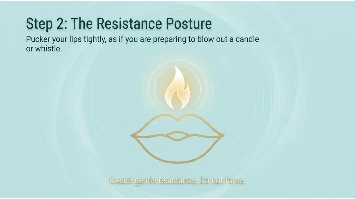 Pursed Lip Step 2 Resistance Pucker Posture Infographic 9