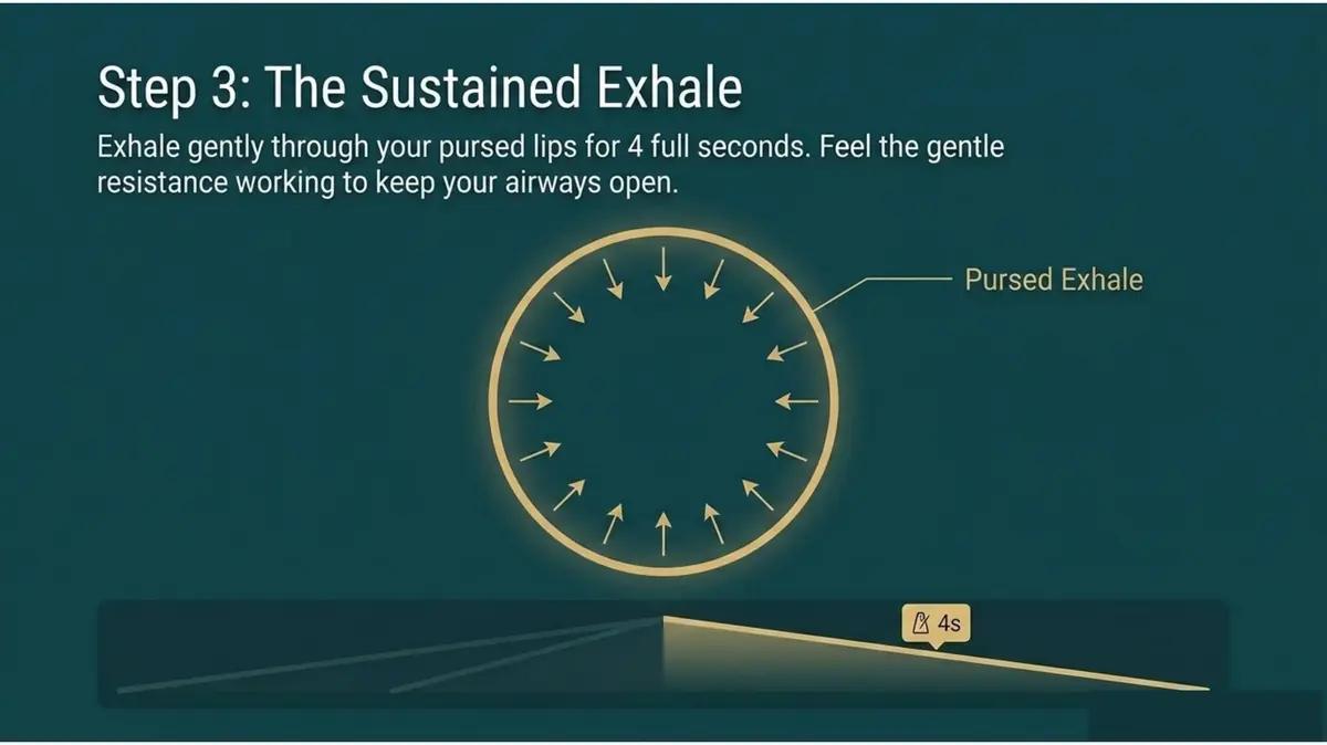 Pursed Lip Step 3 Sustained Expiratory Release Infographic 10