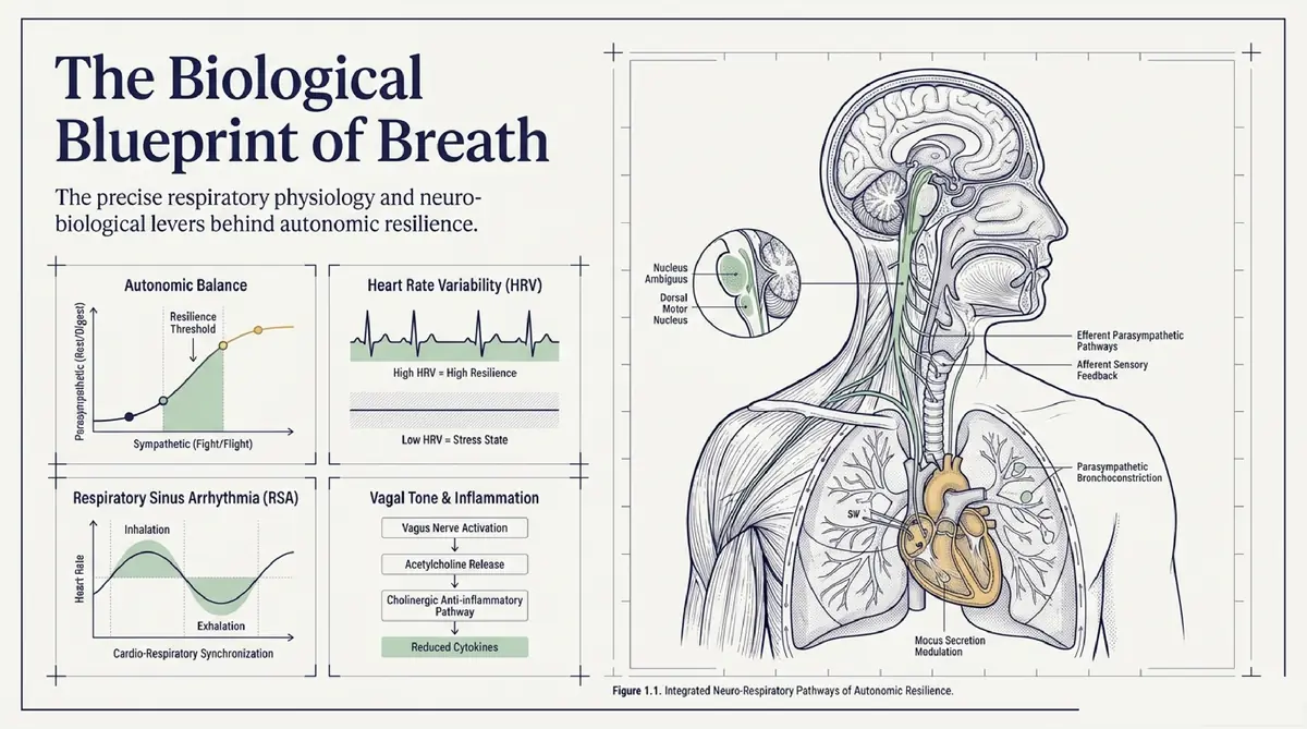 Biological Blueprint of Breath Respiratory Physiology Infographic 1